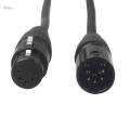 Black 5Pin XLR Male Plug to 5Pin XLR Female Audio Cable Adapter XK1075 5m. 