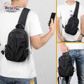Men Sling Bag Shoulder Backpack - Long Keeper Chest Bag Walking Cycling Daypack.
