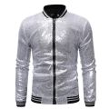 Shiny Sequins Sparkle Bomber Jacket Men 2023 Newest Gold Glitter Striped Zipper Mens Jackets And Coats Party Dance Show Clothes. 