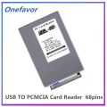 New USB to PCMCIA Card Reader USB 2.0 PC Card Reader ATA Card Adapter Reader For 68pins PC ATA Card.