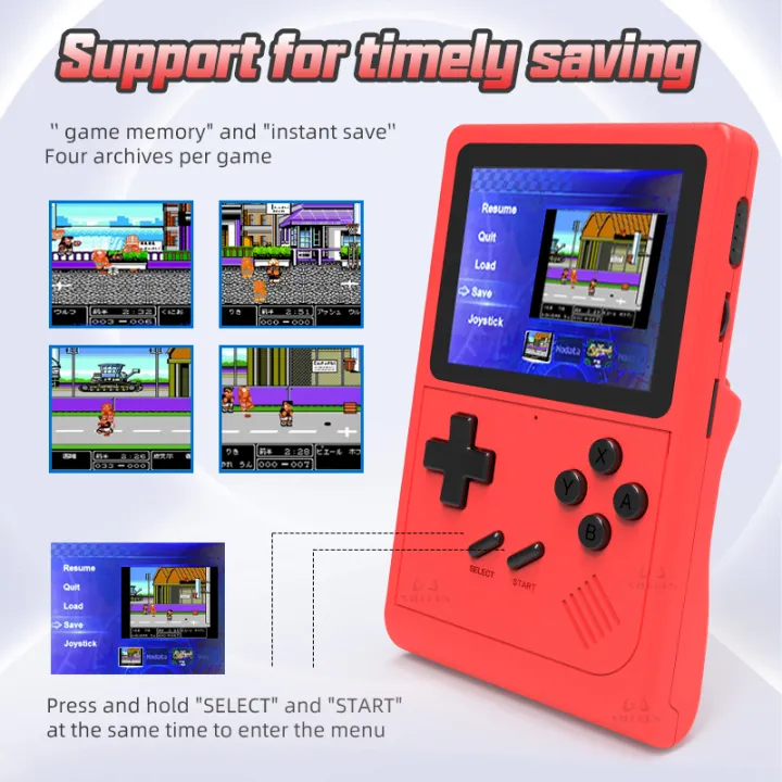VILCORN%20GB300%20Portable%20Handheld%20Game%20Console%20Player%203.0Inch%20Pocket%20Video%20Gaming%20Console%2010000%20Games%20For%20SFC/GB/GBA%20Kid%20Gift%20-%20Image%206