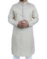 Stylish, Fashionable & Casual Men' s Cotton Punjabi Off-White Color For Men Panjabi.