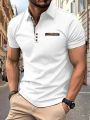T-shirt Men's summer men's button-down Polo shirt lapel Polo shirt gradient pattern printed street short sleeve printed clothing. 