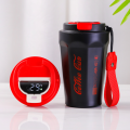 Intelligent temperature measurement Coca-Cola coffee cup stainless steel double-layer insulation mug mug office car portable water cup. 