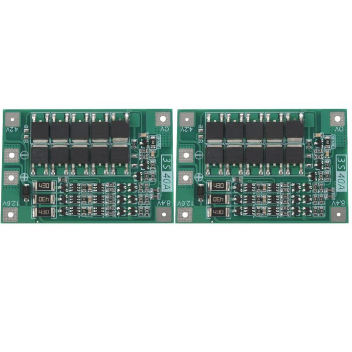 2X 3S 40A for Screwdriver 12V Li-Ion 18650 Pcm Battery Protection Board Pcm with Balance Liion Battery Module