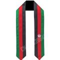 Afghanistan Flag Scarf Graduation Sash Stole International Study Abroad Adult Unisex Party Accessory. 