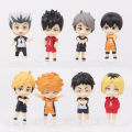 8Pcs/Set Second Generation Haikyuu Volleyball Junior Figure Q Version 7.5cm Shoyo Hinata Sugawara Koushi Wholesale Dolls. 