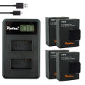 1600mAh AHDBT-301 AHDBT-302 Batteries + LCD Dual Charger For GoPro Hero 3+ Go Pro Hero3 Plus Action Camera.