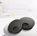 2pics 60mm Computer Desk Grommet Table Cable Wire Outlet Cord Plastic Hole Cover Cap. 