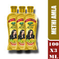 Dabur Methi Amla Non-Sticky Hair Oil 100 ml (Pack of 3).