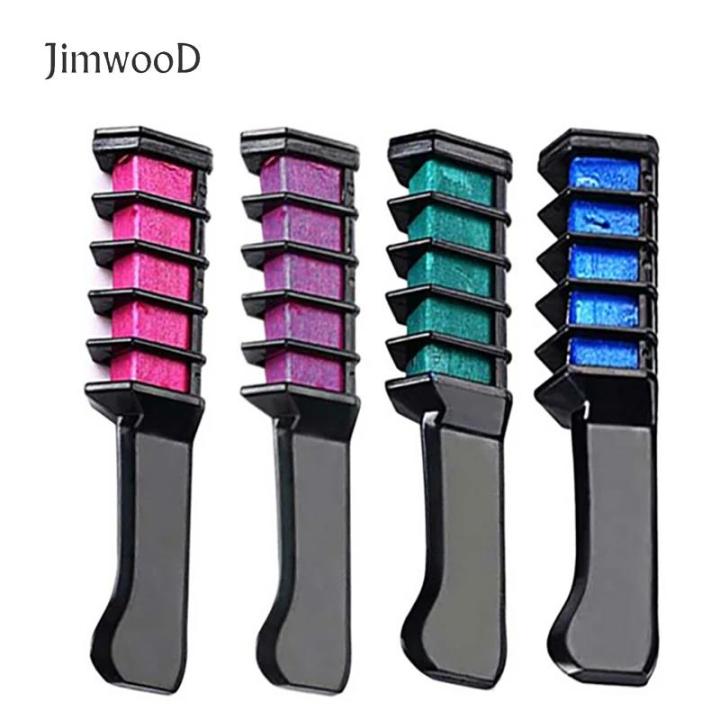 Jimwood 1pc Hair Mascara Crayons for Color Chalk for the Hair Color Temporary Blue Hair Dye With Comb 8 colors