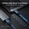 Thunderbolt 4 USB4.0 ELbow Display Cable 40Gbps Type C to C Cable PD240W Blazing-Fast Charging Cable 8K@60Hz for MacBook iPad.