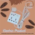 High Quality 15 Feet Handmade Multi plug (Heavy Duty + Long lasting) 8 Pin / 3 Port with Universal Socket 100% Copper Cable - Multi Plug.