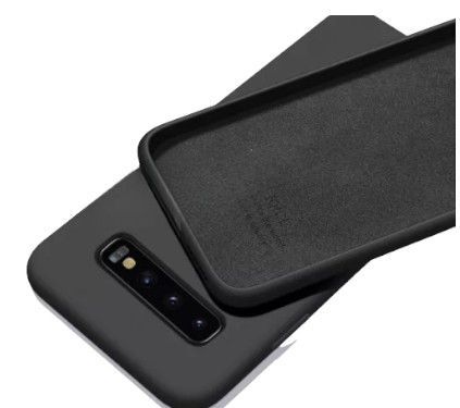 For%20Samsung%20Galaxy%20S10%20Plus/%20S10+%20Soft%20Matte%20Black%20Crystal%20Clear%20Phone%20Case%20Silicone%20Protective%20Back%20Cover%20-%20Image%202
