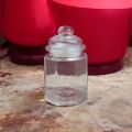 "Small Size 300ml Embossing Glass Jar, Ideal for Dried Fruits and Nuts, Made from Soda Lime Glass with Airtight Stopper, Transparent, Includes Glass Lid, Perfect for Storing Spice, Candy, and Sugar, 1 Piece, Same as Picture". 