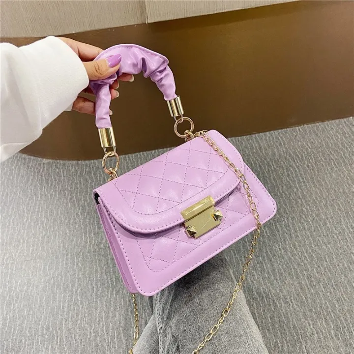 2024%20Summer%20New%20Fashion%20Chain%20Bag%20Bag%20Women's%20Niche%20Crossbody%20Small%20Square%20Bag%20Simple%20Quilted%20Armpit%20Bag%20Shoulder%20Bag%20-%20Image%207