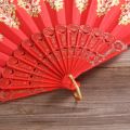 【hot】 Retro Folding Flower Printing Hand Fan Art Decor Wedding & Party Cosplay Chinese Retro Hand Fan Portable Folding Women Gifts. 