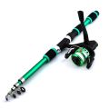 1.8M Travel Fishing Gear Telescopic Fishing Rod Full Kits Fishing Pole Casting Rod Fishing Rod Reel Set Spincast Fishing Reel Hooks Feeder Rod Combo Fishing. 