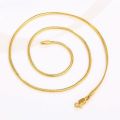 MxGxFam ( 50cm 60 cm X 1 / 2 mm ) Small Snake Necklaces For Men Women Fashion Jewelry 24 k Pure Gold Color Lead and Nickel Free. 