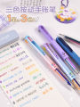 Simple multi-color ballpoint pen for students to take notes, special multi-color one-color marker, gel pen press 3 colors.