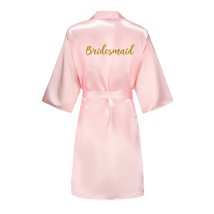 Team%20Bride%20Maid%20of%20Honor%20Gold%20Letter%20Print%20Kimono%20Faux%20Silk%20Women%20Wedding%20Preparewear%20Bridal%20Party%20Bridesmaid%20Robes%20-%20Image%205