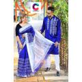 Occasional Dress/Couple Set/Matching Dress/Traditionally Dress/Sari And Panjabi - Sari.