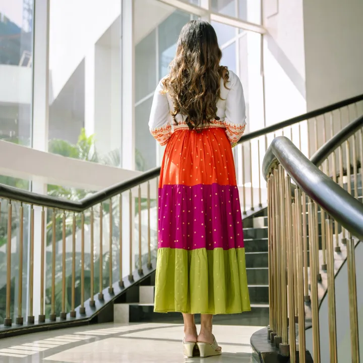 Off%20White%20Multicoloured%20Tiered%20Dress%20with%20Polka%20Prints%20&%20Gota%20Details%20k-183%20-%20Image%206