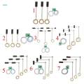 Metal Traffic Signal Pedestrian Crossing LED Light Model 5-6V HO OO Train Railway Architecture Diorama Scenery Layout Pack of 3pcs 6cm.