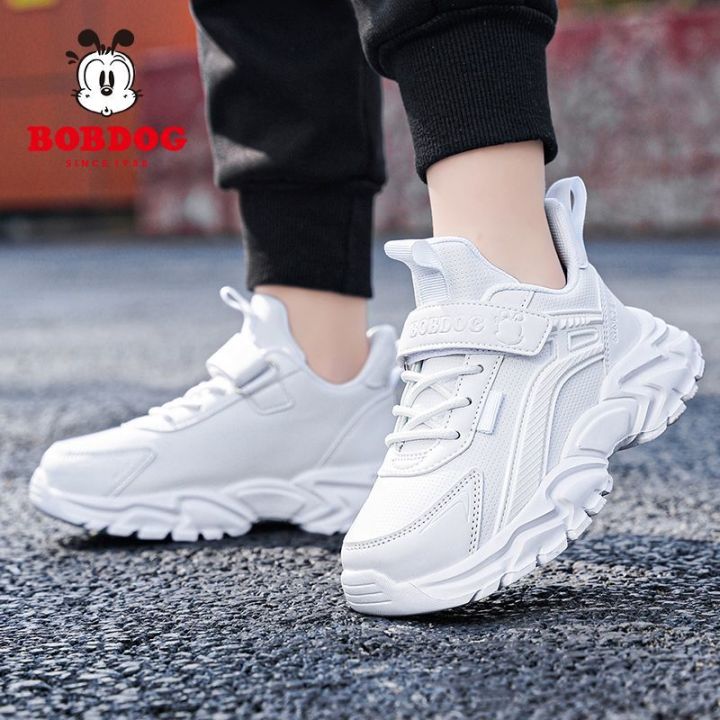 Bobdog%20Girls'%20White%20Shoes2022Autumn%20New%20Leather%20Waterproof%20Boys'%20White%20Sneakers%20Campus%20Girls'%20Shoes%20-%20Image%204