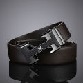 's Automatic Leather Buckle Pant Belt Youth All-Matching Pure CowhideHBuckle Men's Belt Tide.
