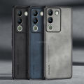 Vantime for Vivo V29e 5G Case Soft Pure Leather Slim Matte Back Cover.