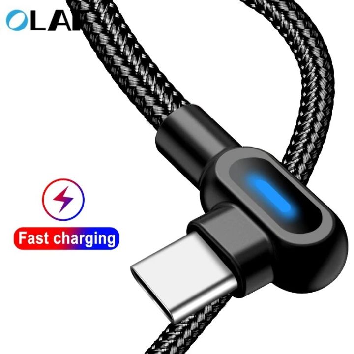 OLAF 90 Degree 1M 2M Fast Charging Micro USB Type C Cable