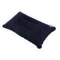 2X Double-Sided Flocking Pillow Inflatable Portable Foldable Pillow for Camping/ Traveling/ Office Blue.