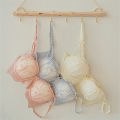 Japanese Style Girl Size Push up Embroidered Underwear Sweet No Steel Ring Sexy bra Comfortable bra set. 