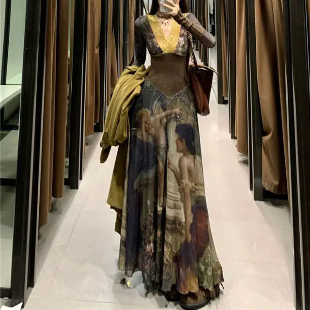 Patchwork%20Elegant%20Y2k%20V%20Neck%20Women%20Vestidos%20Slim%20Waist%20Tunic%20Vintage%20Print%20Dress%20Fashion%20Casual%20Long%20Sleeve%20Robe%20Har.%20Joku%20Grunge%20-%20Image%207