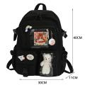 Kawaii Aesthetic Women Backpack School Bag for Teen Girls Japanese Korean Rucksack Student Bookbags with Cute Accessor Mochilas.