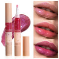 Mirror Lip Gloss with Soft Brush Pearlescent Rotating Pen Lip Glaze Shimmer Glitter Liquid Lipstick Waterproof Lips Makeup.