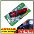 Super Bright Rechargeable Led Powerful Flashlight Torch durable high brightness rechargeable flash light for household hand lamp use 18650 Battery - Torch Light.
