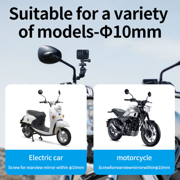 TELESIN%20Action%20Camera%20Motorcycle%20Rear-view%20Mirror%20Mounting%20Bracket%20360%C2%B0%20Rotation%20Quick%20Release%20Buckle%20Mount%20Replacement%20for%20GoPro%20Hero%209/8/7/6/5%20Sports%20Cameras%20-%20Image%204