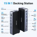 MOKiN USB C Hub Usb Type C Laptop Docking Station Multi-port Adapter HDMI RJ45 PD3.0 USB-A 2.0 3.0 SD/TF DP for Macbook Windows. 