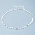 【Latest Style】 KOFSAC Summer Fashion 925 Sterling Silver Anklets For Women Beach Party Beads Ankle Chain Bracelet Foot Jewelry Girl Gifts.
