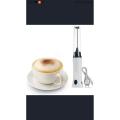 Rechargeable Eggbeater Handheld Stainless Milk Frother Foamer Blender Coffee Mixer with Charging Cable. 