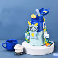 Carton Thermos Bottle for Kids Thermal Water Bottle Food Grade Stainless Steel Pot Belly Straw Cup with Strap Water Bottle. 