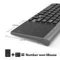 JOMAA 2.4G+Bluetooth Keyboard with Touchpad Mouse Numberic Pad Wireless Keypoard for iPad Tablet Smart TV Computer.