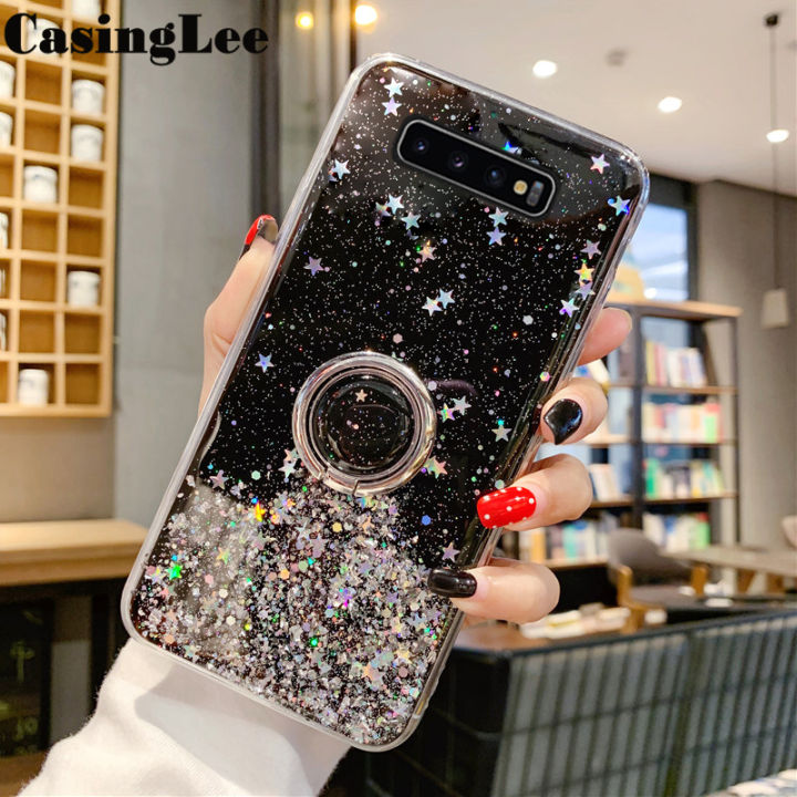 Casinglee%20for%20Samsung%20Galaxy%20S10%20case%20Shiny%20Ring%20Glitter%20Soft%20Transparent%20Holder%20Stand%20Back%20cover%20with%20String%20for%20Samsung%20S10%20Phone%20cases%20cover%20Stars%20Moon%20Girls%20-%20Image%204
