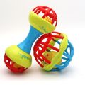 Soft glue Dumbbell Baby Hand Teether With jhunjhuni CN -1pcs.