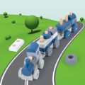 Stacking Train Classic Wooden Toddler Toy (20pcs) Hand Eye Coordination Shape Sorter Educational Children Toys.