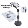 Desktop Mobile Phone Holder Height Adjustable Stand & 360° Rotatable for Live Streaming Shoot YouTube TikTok Video Round Base Smartphone - Mobile Stand. 