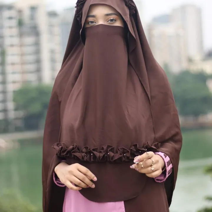 Crown%20Hijab%202%20Part%20Instant%20Ready%20Hijab%20with%20Niqab%20for%20Woman%20-%20Image%202