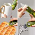 3 in 1 Cup Lid Cleaning Brush Silicone Bottle Cleaning Brush Set Feeder Cleaning Tools Multifunctional Cleaning Brush Suitable for Cup Lid Crevice. 